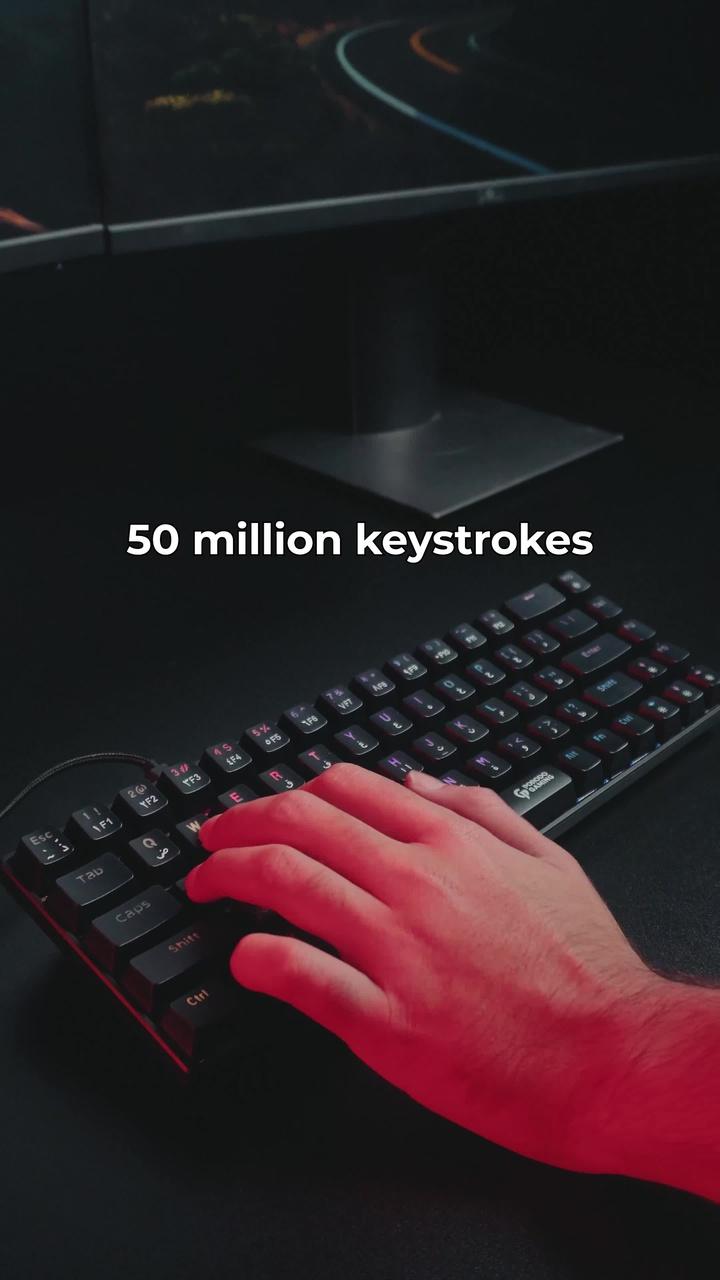 Porodo Gaming 68Keys Mechanical Keyboard with Wired and Bluetooth Dual Version ( English / Arabic )