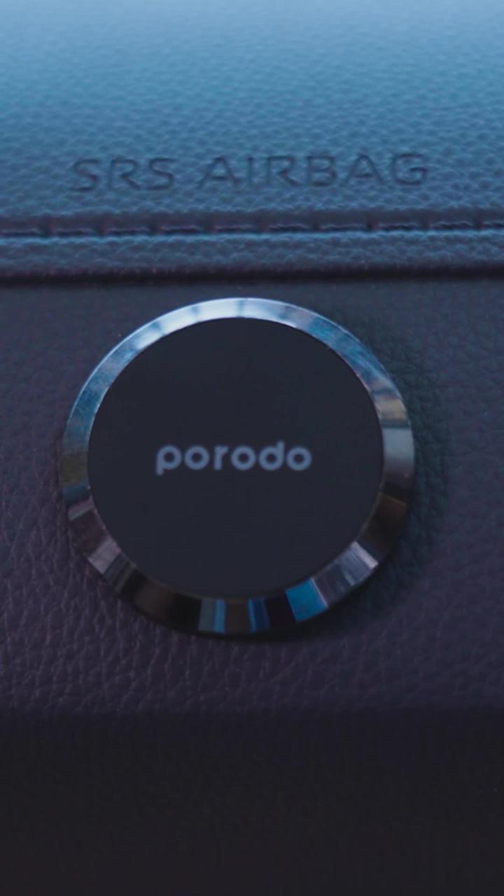 Porodo Magnetic Dash Mount with Zinc Alloy and 360° Adjustable Viewing Angle