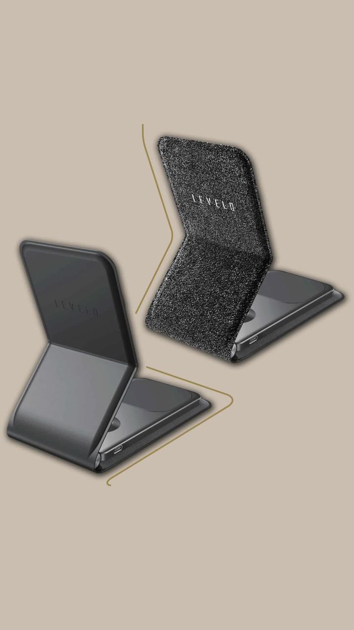 Levelo Arch 3 in 1 Leather Wireless Charging Stand