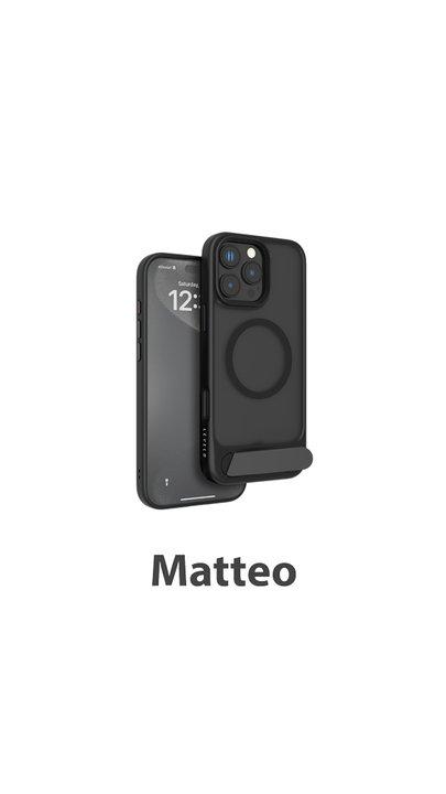 Levelo Matteo Case With Bottom Stand Grip For iPhone 16 Pro / Pro Max