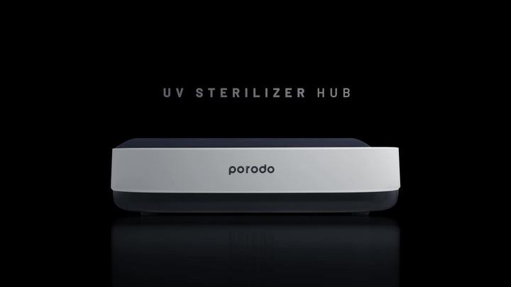 UV Disinfection Box By Porodo for Mobile Phone, Face Mask ,Sterilizer Small Portable Sterilizer, Suitable For All Smart Phones, Jewelry, Car Keys, Watches And Glasses