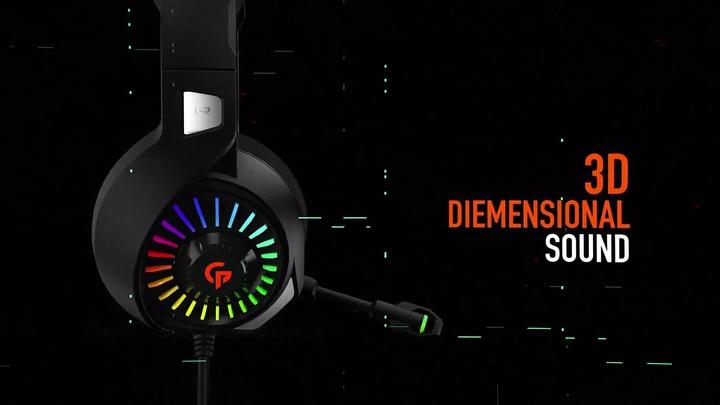 Porodo Wired Gaming Headset RGB Breathing Lights