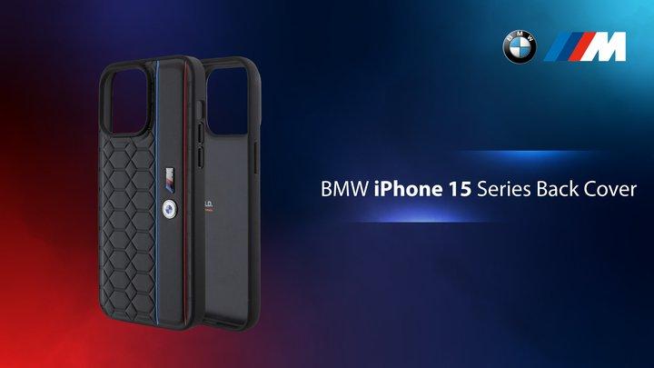 BMW Motorsport IML Case with Tricolor Stripe for iPhone 15 Pro