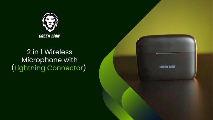 Green Lion 2 in 1 Wireless Microphone with Lightning Connector