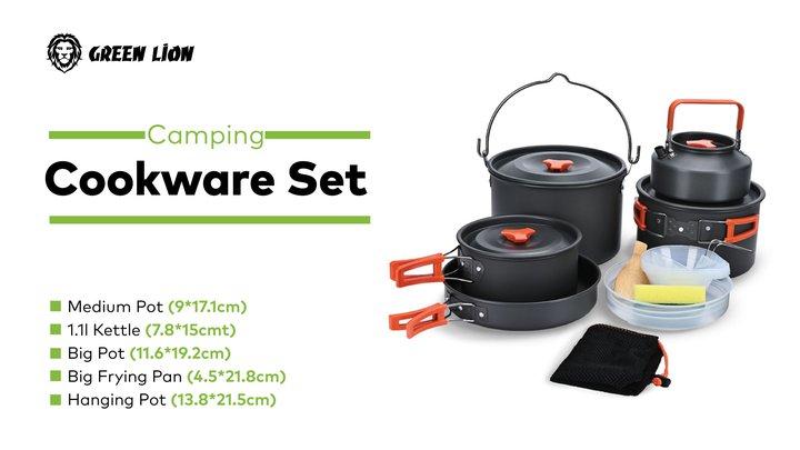 Green Lion Camping Cookware Set
