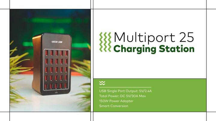 Green Lion Multiport 25 Charging Station 150W