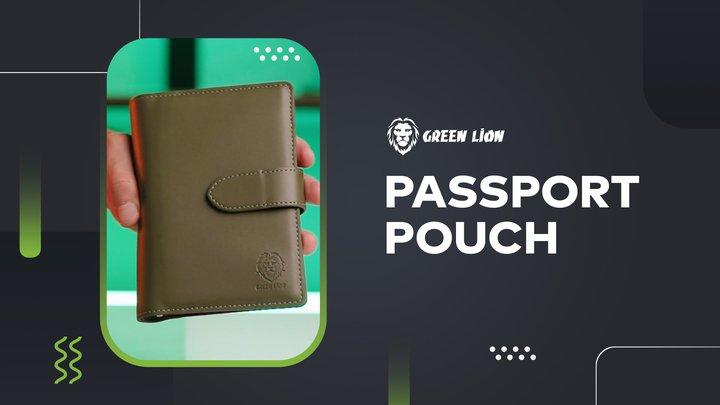 Green Lion Passport Pouch