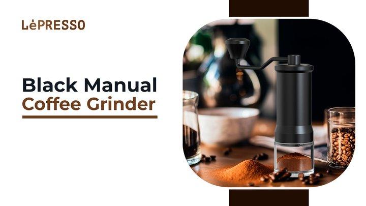 LePresso Black Manual Coffee Grinder