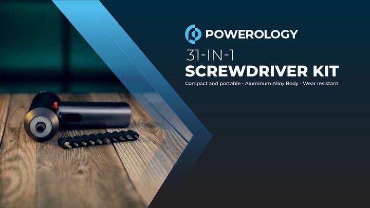 Powerology 31 in 1 Stainless Steel Screwdriver Kit