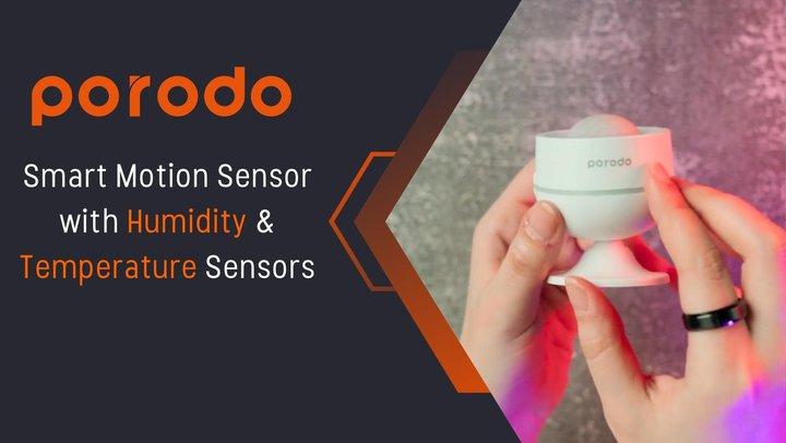 Porodo Lifestyle Smart Motion Sensor with Humidity & Temperature Sensors