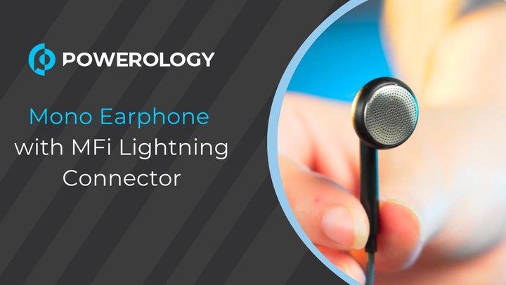 Powerology Mono Earphone Lightning Connector