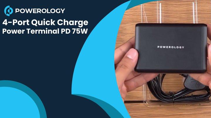 Powerology 4-Port Quick Charge Power Terminal PD 75W