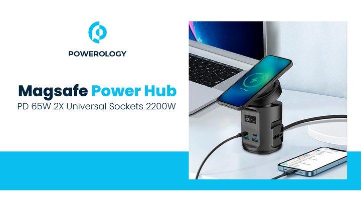 Powerology 65W PD(GaN) Power Hub with UK Plug