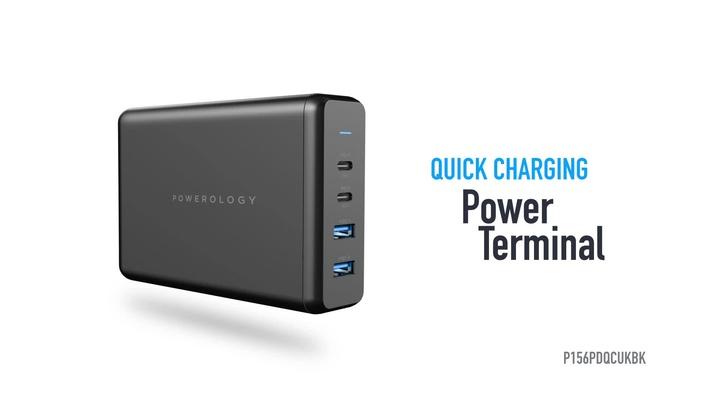 Powerology 4-Port Quick Charging Power Terminal 156W UK