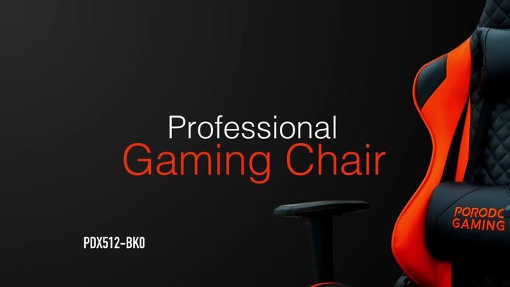 Porodo Professional Gaming Chair Adjustable Backrest & Armrest with cushion