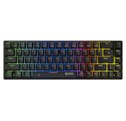 Porodo Gaming 68Keys Mechanical Keyboard with Wired and Bluetooth Dual Version ( English / Arabic ) - Black