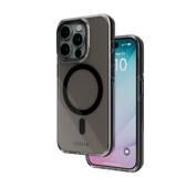 Levelo Allure PC Hard Case for iPhone 15 Pro, Reinforced Corners with Airguard, Shock-Proof Edges, High Transparency, 3H Anti Scratch, MagSafe Compatible, Polycarbonate Shell - Smoke Clear