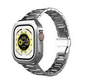 Levelo Royal Stainless Steel Strap and Case For Apple Watch - Silver