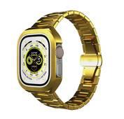 Levelo Royal Stainless Steel Strap and Case For Apple Watch - Gold