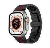 Levelo Eclipse 49MM Metal Watch Strap For Apple Watch  - Black / Red