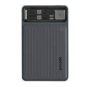 Porodo 10000mAh Power Bank with Built-in Type-C and Lightning Cables, Li-Polymer Battery, Portable, Compact, Type C input, 2 Hours Charging Time, LED Indicator  - Black