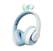 Porodo Soundtec Kids Wireless Headphone Rabbit Ears LED Lights - Blue