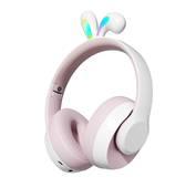 Porodo Soundtec Kids Wireless Headphone Rabbit Ears LED Lights - Pink