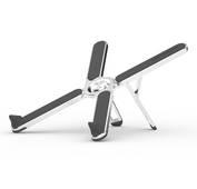 Powerology Portable Foldable Laptop Stand with Aluminum Alloy and Adjustability  - Silver