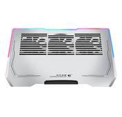 Porodo Gaming Laptop Cooling Fan with Multifan and  Al RGB - Silver