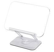 Porodo Transparent Tablet Stand with 360° Rotatable Arm and Adjustable Angle - White