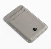 Levelo Bond MagSafe Card Holder Wallet With Metal Signature Logo - Gray