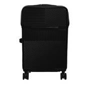 Levelo Odyssey 22" Front Opening LID Travel Luggage,30KG Weight Bearing, Shock Resistance, 360° Wheels Rotation, Telescopic Handle - Black