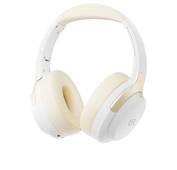 Porodo Soundtec Eclipse Wireless Over-Ear Headphones, High-Clarity Mic with ENC, 50 Hours Playtime, 400mAh Battery, Multi Function Buttons, Type C Charging, Compatible with All Phones for Enhanced Music and Calls - White/Gold