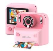 Porodo Lifestyle Kids Print Camera with 320 x 240 Screen Resolution, Type-C Charging Port & 2.4" Wide Screen - Pink