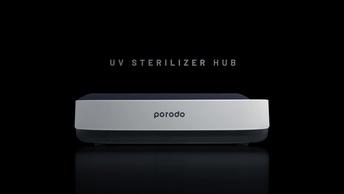 Porodo Lifestyle UV Sanitiser Hub with Wireless Charging 15W - White - PD-FWCH002