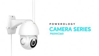 Powerology Wifi Smart Outdoor Camera 360 Horizontal and Vertical Movement - White - PSOWC360WH