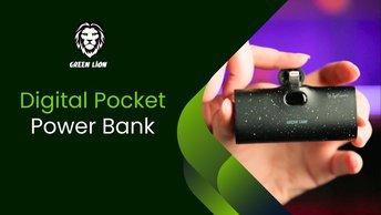 Green Lion Digital Pocket Power Bank - Black - GNDPPB5KLTGBK