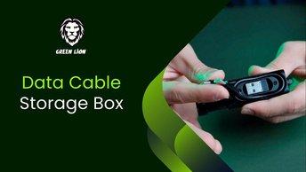 Green Lion Data Cable Storage Box - Black - GNDTCSTBXBK