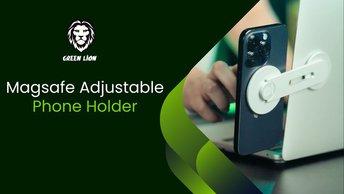 Green Lion Magsafe Adjustable Phone Holder - Silver - GNMGADHLLSL