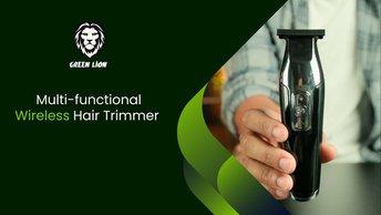 Green Lion Multi-functional Wireless Hair Trimmer - Black - GNPROHTMRBK