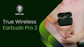 Green Lion True Wireless Earbuds Pro 2 - Black - GNTWSPRO2BK
