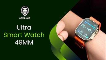 Green Lion Ultra Smart Watch 49MM - Titanium/Orange(Strap) - GNULSW49GDOG