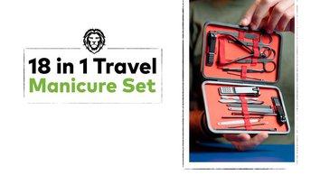 Green Lion 18 in 1 Travel Manicure Set - GNMTRVL18BL