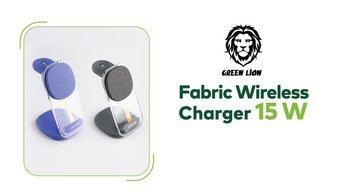 Green Lion 3 in 1 Fabric Wireless Charger 15W - GN3N1FAWIRCPL - GN3N1FAWIRCGY