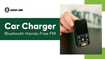 Green Lion Bluetooth Hands-Free FM Car Charger - GNBTHDSFMCCBK