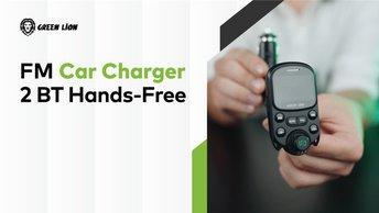 Green Lion FM Car Charger 2 BT Hands-Free - GNBTHDSFM2CCBK