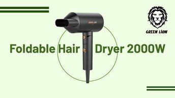 Green Lion Foldable Hair Dryer 2000W - GNFOLDHDRYBK