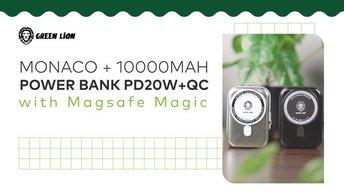 Green Lion Monaco + 10000mAh Power Bank PD20W+QC with Magsafe Magic - GNM+MGPB10KSL - GNM+MGPB10KBK