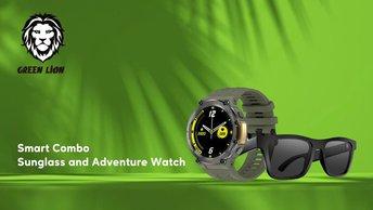 Green Lion Smart Combo Sunglass and Adventure Watch - GNSMTCOMOBKGN