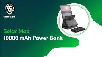 Green Lion Solar Max 10000mAh Power Bank - GNSLRM10KPBBK